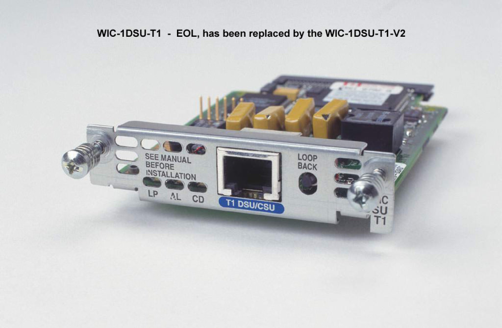 Card - WAN T1 Fract T1 with Integrated CSU-DSU (WIC-1DSU-T1)